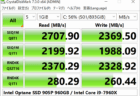 CrystalDiskMark measuring read and write speed on Windows